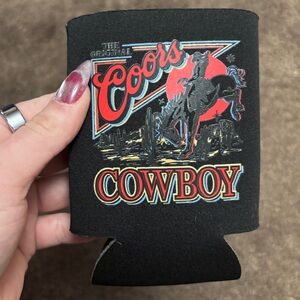 Coors Cowboy Black Can Cooler Coozie